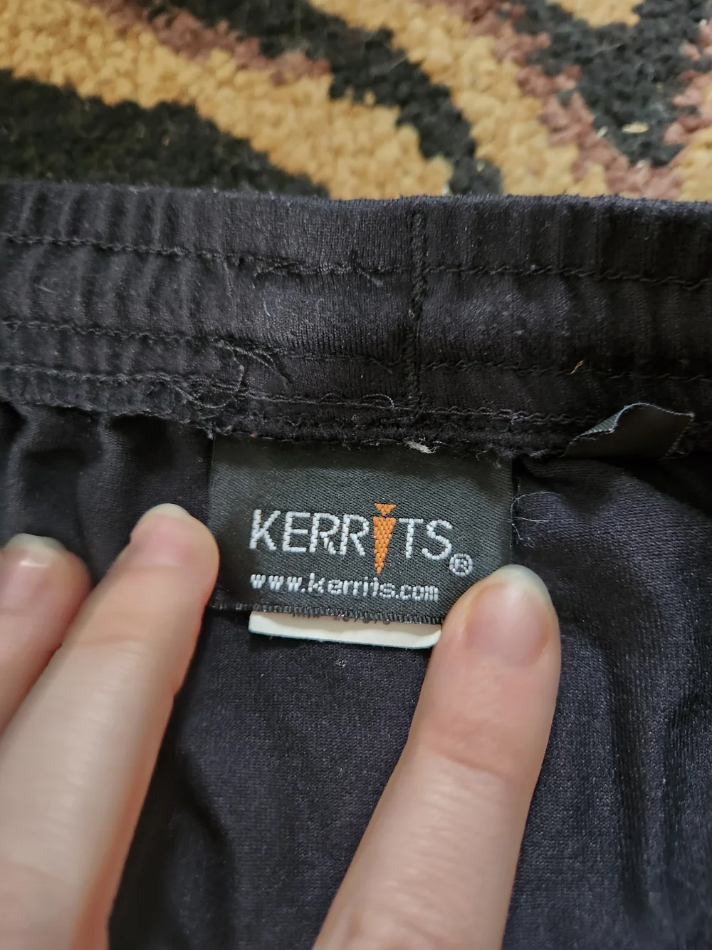 Kerrits Riding Skinny Pants With Patches Black Drawstring Thermal XL
